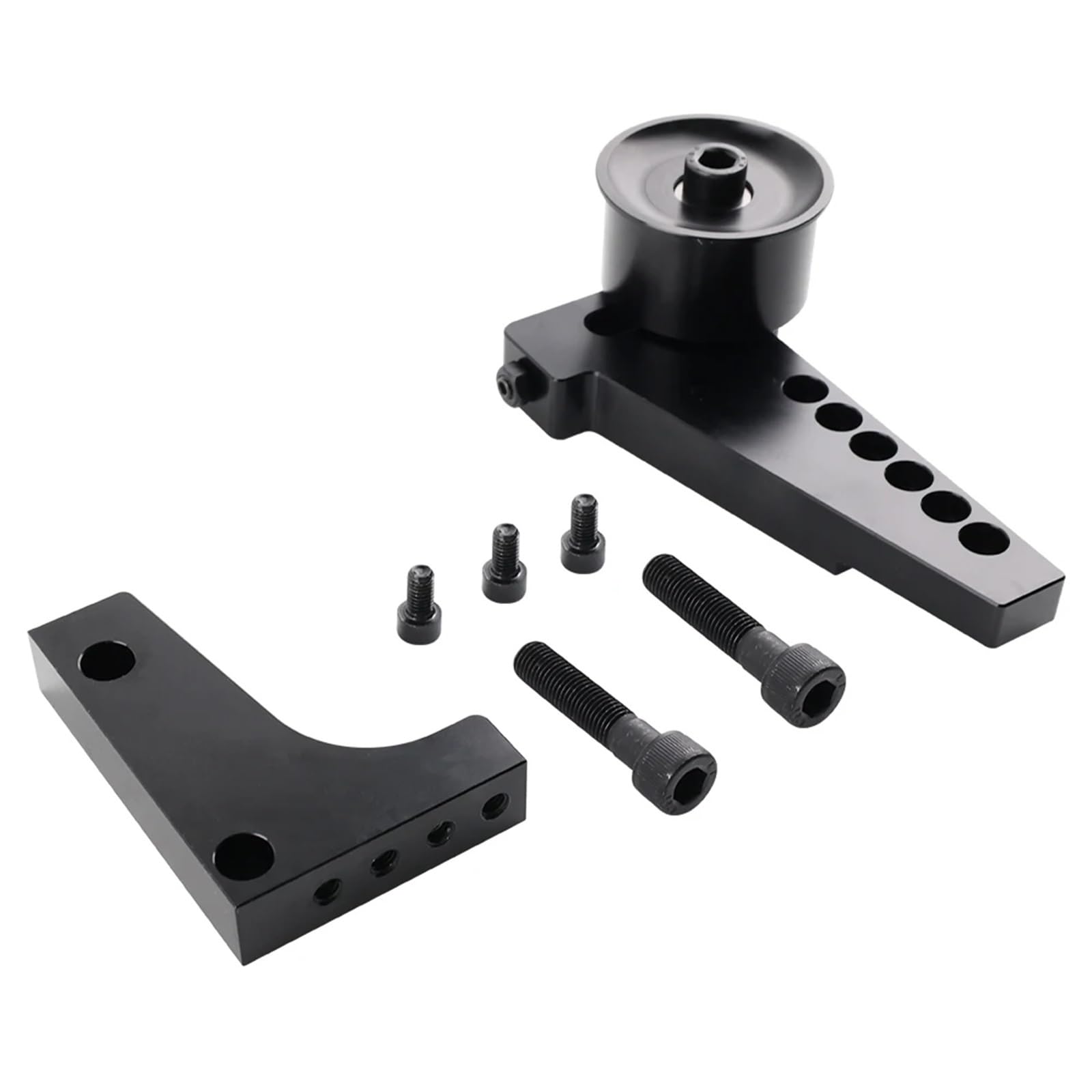 napinacz samochodowego Regulowany ręczny napinacz paska rozrządu zestaw srebrny pasuje do Honda Civic B16 B18 B20 B Series Dohc Rolka napinacza łańcucha(Black)