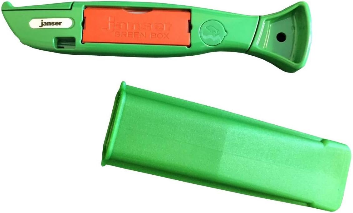 Janser Non-Retractable Green Knife with Holster