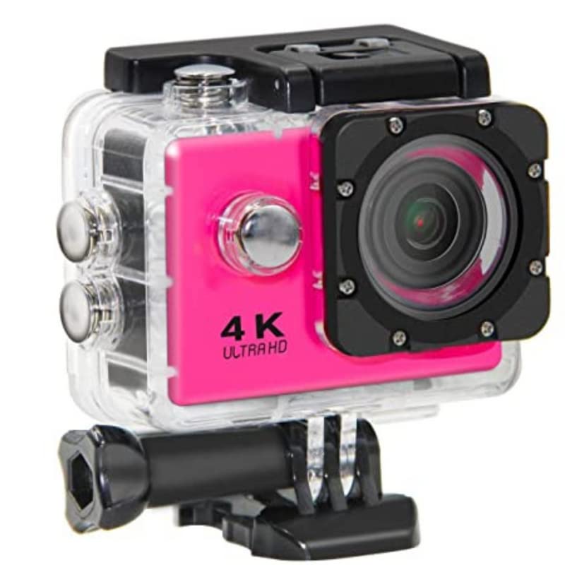 drumstone 4k wifi waterproof action sport camera with 12 years warranty(pink)