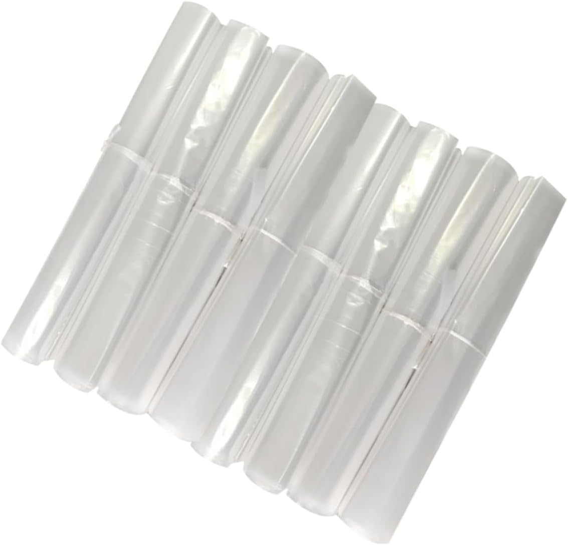 60Pcs Clothing Cover Bags Waterproof Dry Cleaner Bags Zipper Plastic Garment Dust Covers for Suits and Dresses for Dry Cleaning Shops and Home Storage