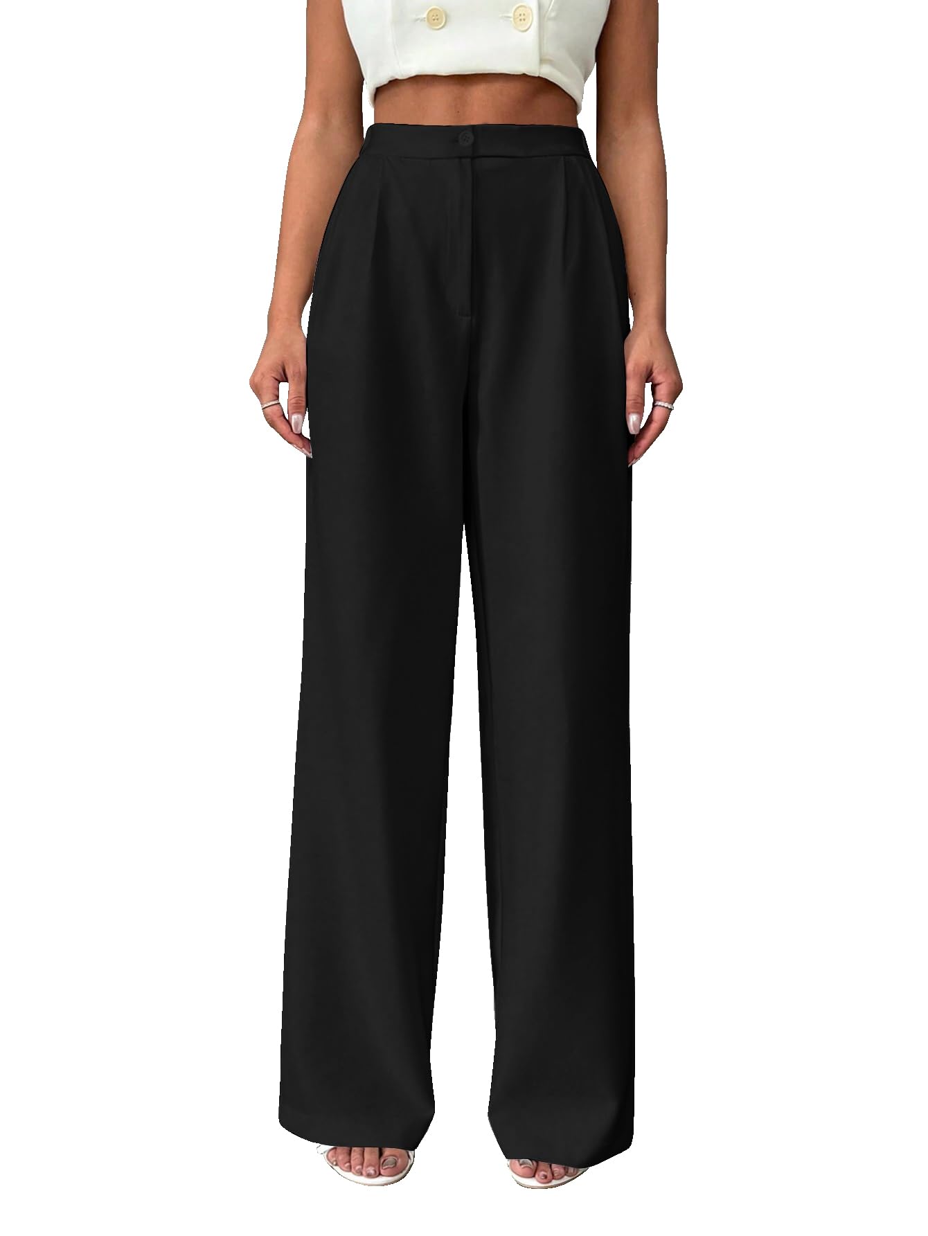 keri perry Trousers for Woman Pants Women's Formal Office Korean | Beige Track Pant | Straight | Cotton Spandex Stretchable Trouser | High-Waisted Bottom Wear-picture-39