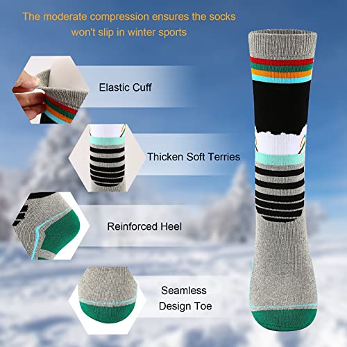 Hgrtyxs Kids Ski Socks, Snowboard Socks Winter Warm Thick Snow Socks Thermal For Boys Girls Skiing Snowboarding Sports #TOP1