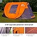 Oileus Pop Up Tent Family Camping Tents 4 Person Tent for Camping Sky-Window Instant Camping Tent 14 Reinforced Steel Stakes & Carrying 114”L 78”W 51”H