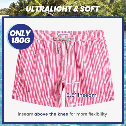 Image of maamgic Mens Swim Trunks 5 Inch with Mesh Liner Breathable for Beach