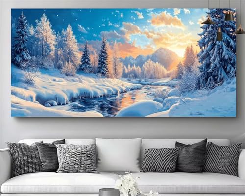 Diamond Painting Hiver grand format pour sublimer votre salon ce week-end