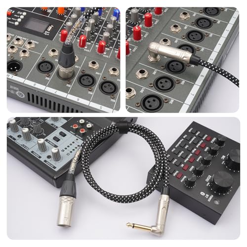 Câble XLR mâle vers jack 6,35 mm 90 degrés idéal home studio et scènes exigües - 5