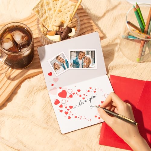 Anniversary Card for Wife Husband, I Love You This Much Wood Anniversary Cards for 5th Anniversary, Happy Anniversary Greeting Card, Handmade Valentines Day Card Wedding Gifts for Him Her - Image 5