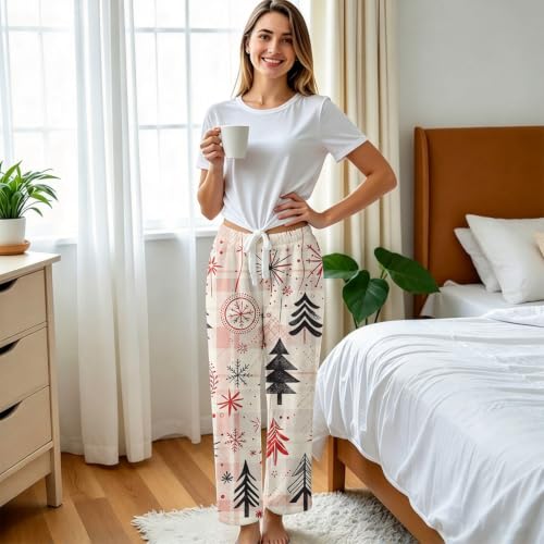 Christmas Pajama Pants Women Flannel Plaid Graphic Casual Sweatpants - image 5