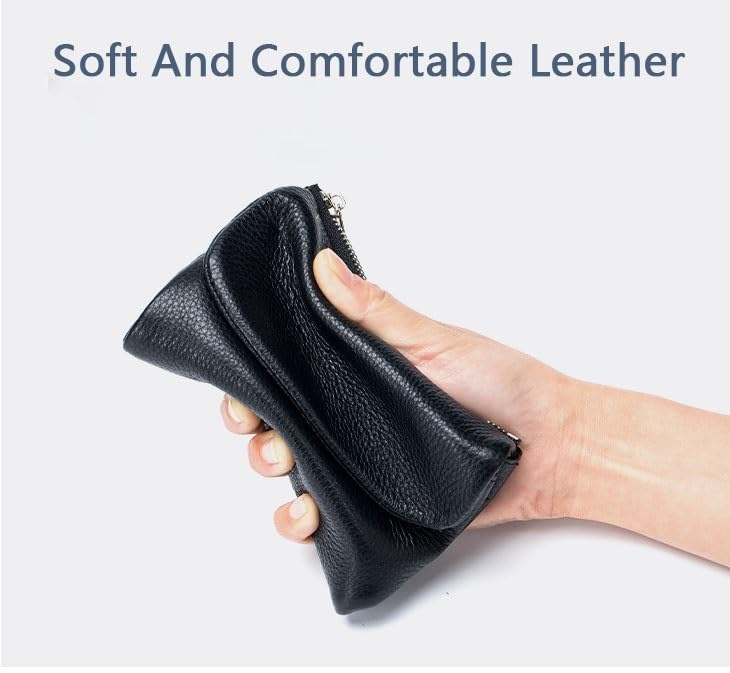 Unisex Pebble Leather Wallet Short Genuine Leather Coin Card Holder Women'S Small Leather Bifold Wallet With Card Holder Coin Purse(#05)2