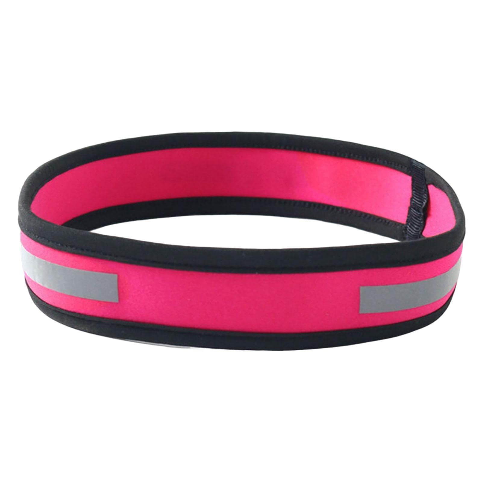 TRENDYNEST 3xOutdoor Sports Headband Night Running Riding Reflective Sweatband Rose Red-picture-1