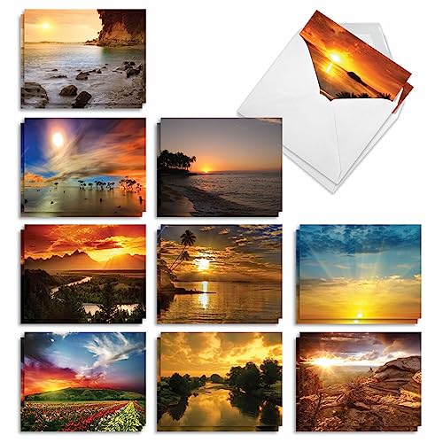 The Best Card Company - 20 Landscape Nature Note Cards
