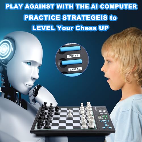 Juego de Ajedrez Electrónico Avanzado con Tutor AI miniatura 5