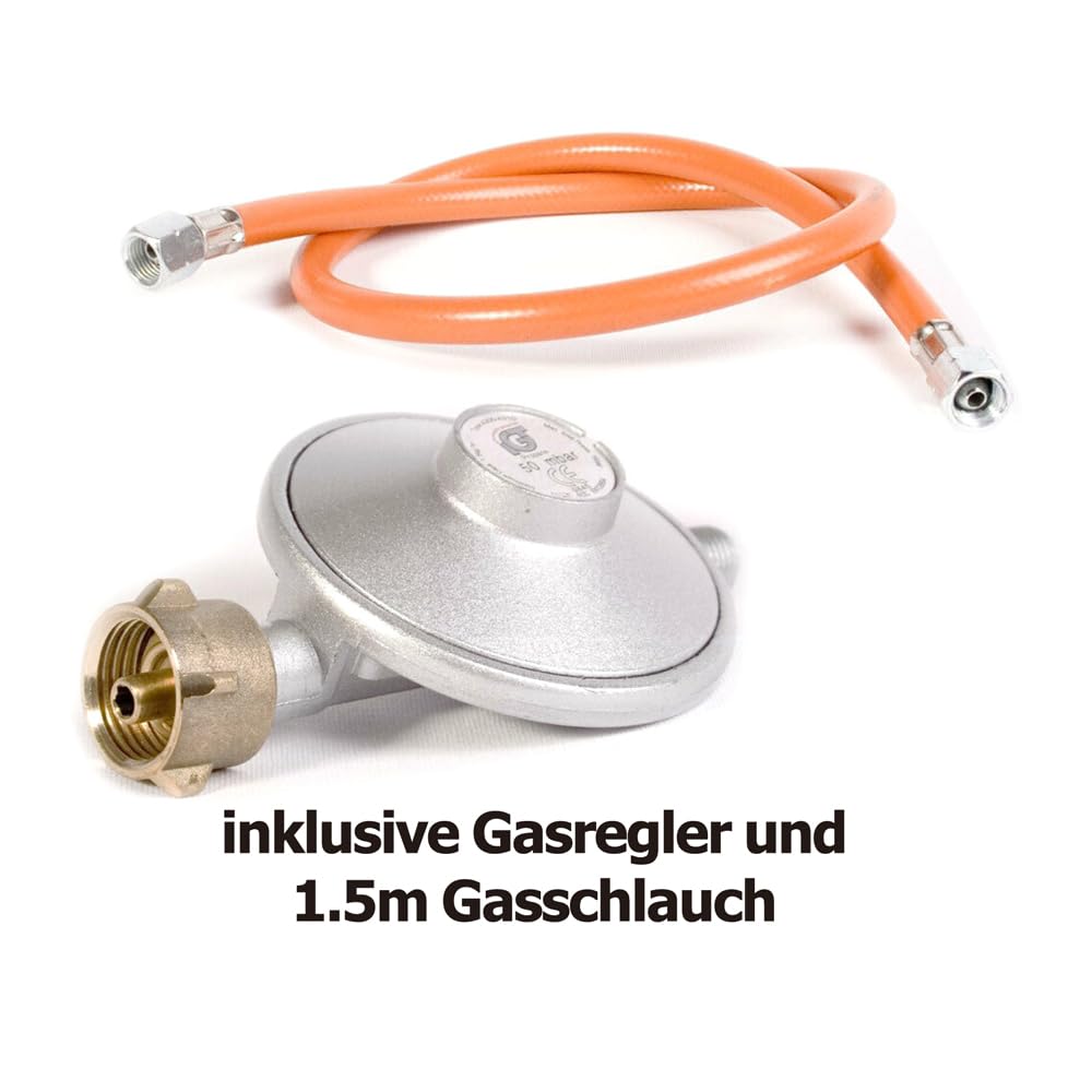 B-Light-Germany Gaskocher Duo mit Anschluss-Schlauch 0