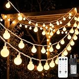 Kimuwote Guirnalda Luces, 35M 300LED Cadena de Luces Para Exterior/Interior con Enchufe, Guirnaldas Luminosas Decorativas Para Habitación Infantil, Balcones, Jardín, Arbol de Navidad(Blanco Cálido)