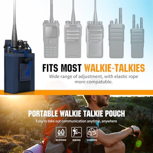 IronSeals Tactical Molle Adjustable Interphone Storage Bag Outdoor Sports Radio Pouch for Two Ways Walkie-Talkie