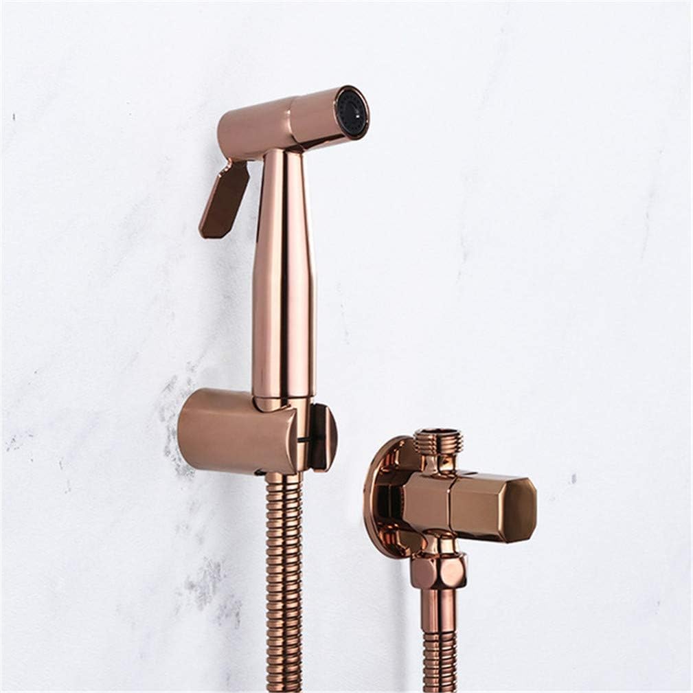 LUNEZY Toilet Bidet Faucets Golden Brass Single Cold Bathroom Toilet Shower Blow-Fed Spray Gun Nozzle Anal Cleaning Ass Bidet Dusche Shattaf,Set 2