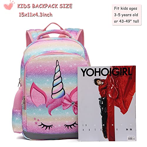 Backpack For Girls,Octsky Kids Backpacks Preschool Kindergarten Bookbag Cute Lightweight With Chest Strap And Lunchbox (Unicorn) #TOP3