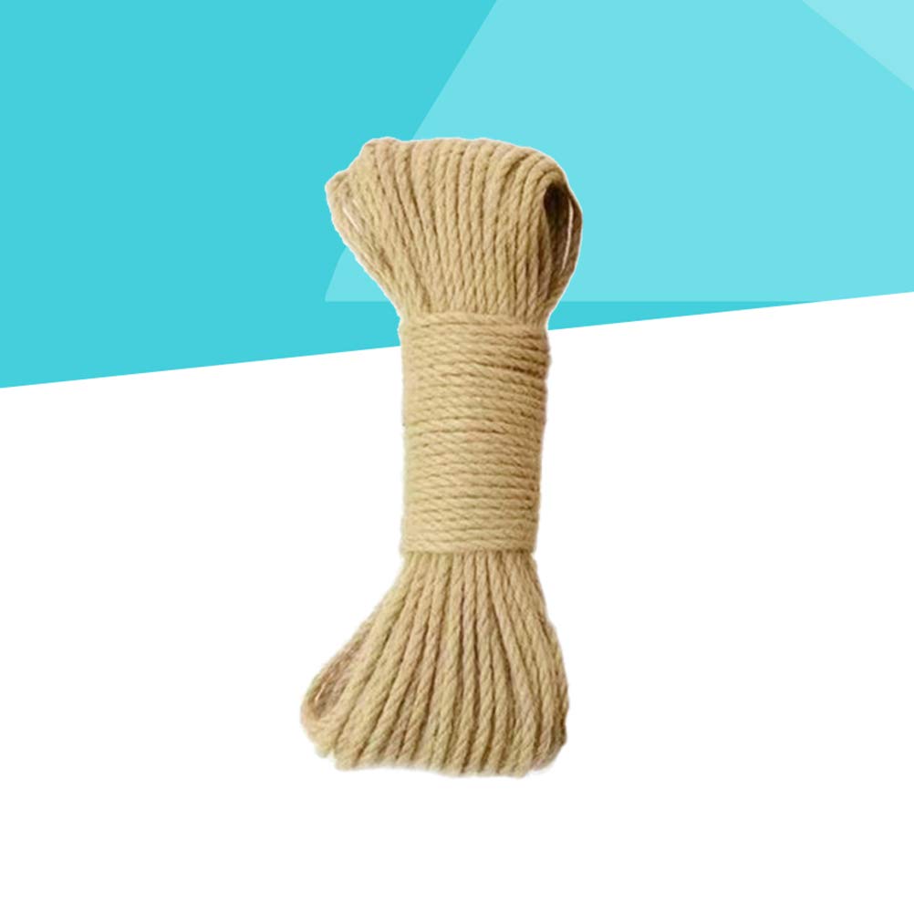 Cabilock 30m Corde De Jute Naturelle Épaisse Ficelle Solide pour Loisirs Créatifs Emballage Cadeaux Noël