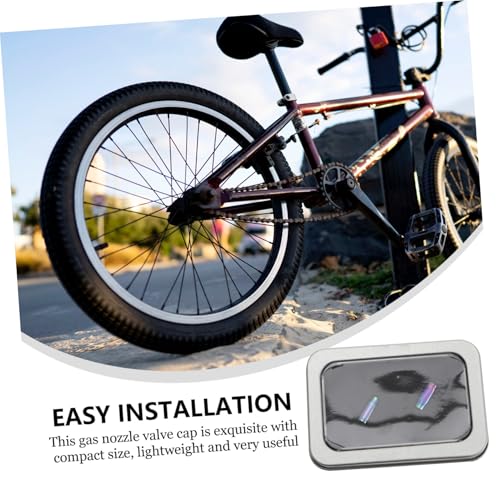 2 Pcs Tapones de Válvula para Bicicleta de Aleación de Titanio miniatura 5