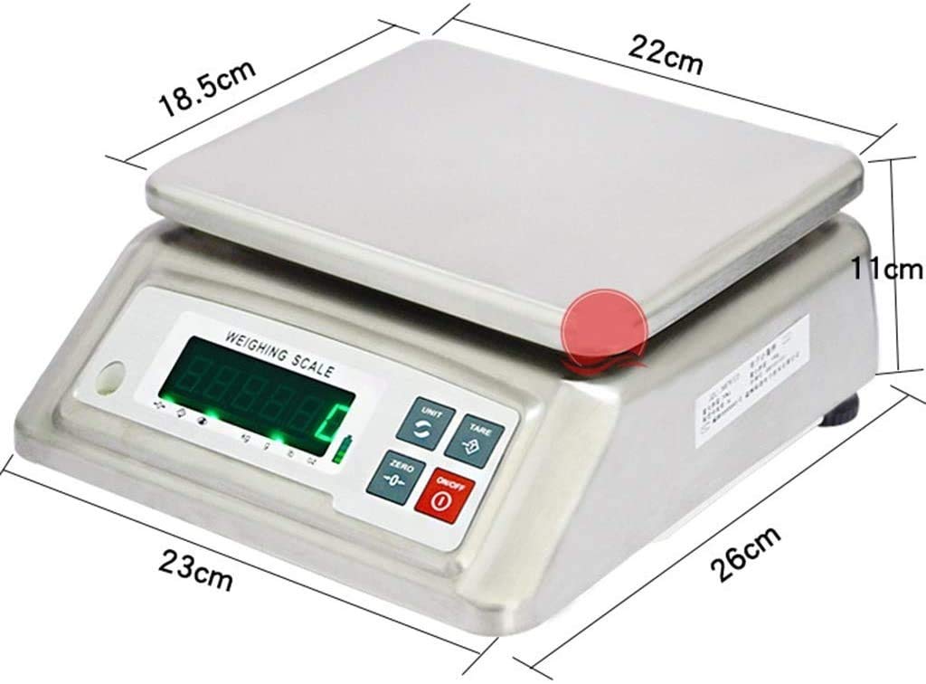 Electronic Scale, Electronic Waterproof Scale, High-Precision Stainless Steel Industrial Platform Scale with LCD Display, Suitable for Factories