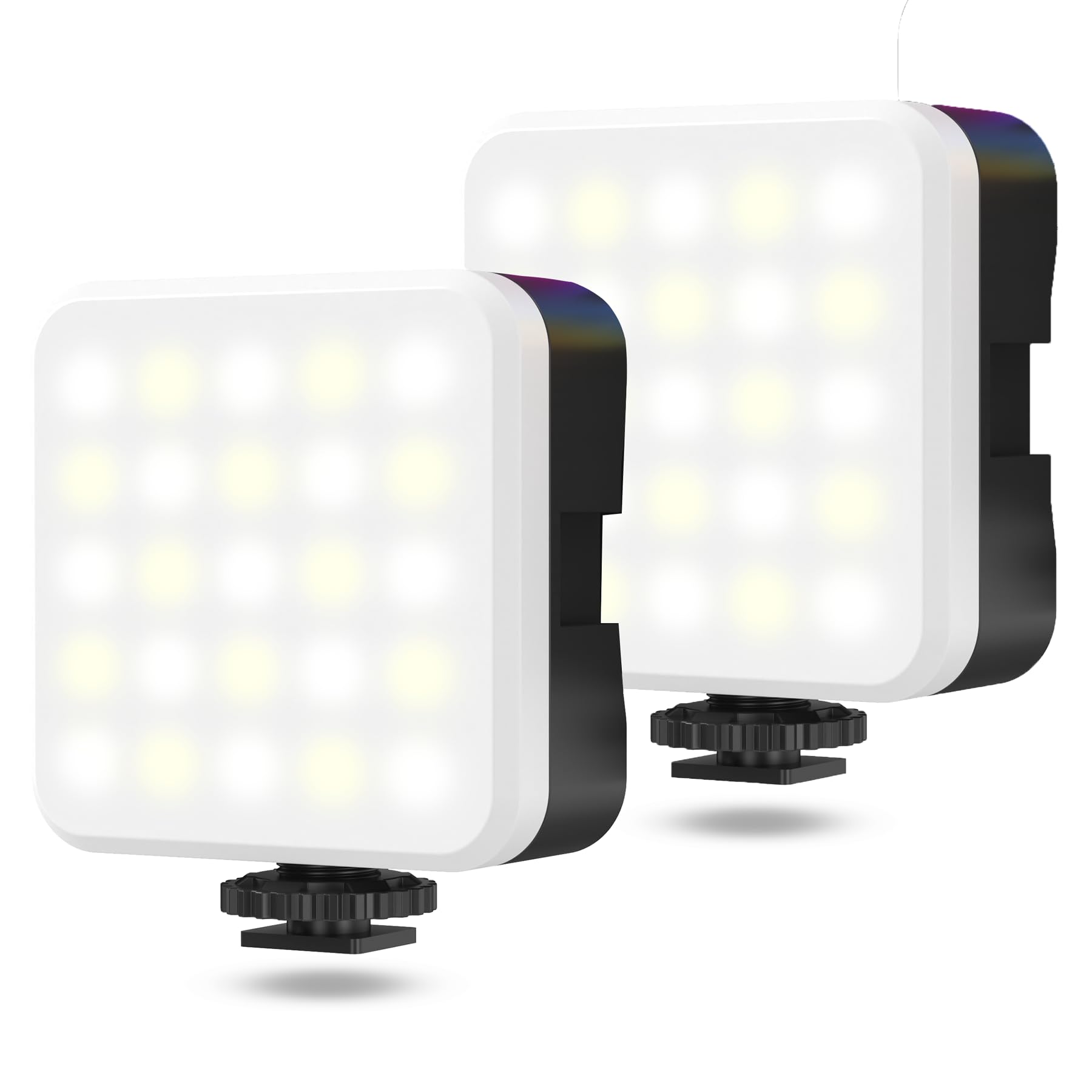 Zeadio Tragbares LED-Videolicht, 3000K-7000K Dimmbares Kamera-Fülllicht, CRI>95, wiederaufladbares Taschenlicht für Fotografie, Vlogging, Live-Streaming, Kamera, Stativ, Handy-Cage usw (2er Pack)