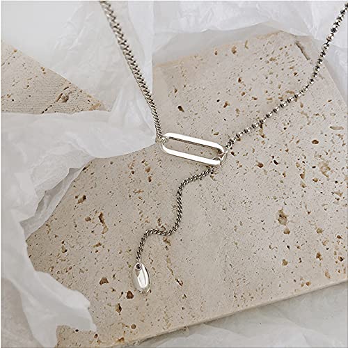 Collier à pampilles géométriques en argent 925 fait main - 6