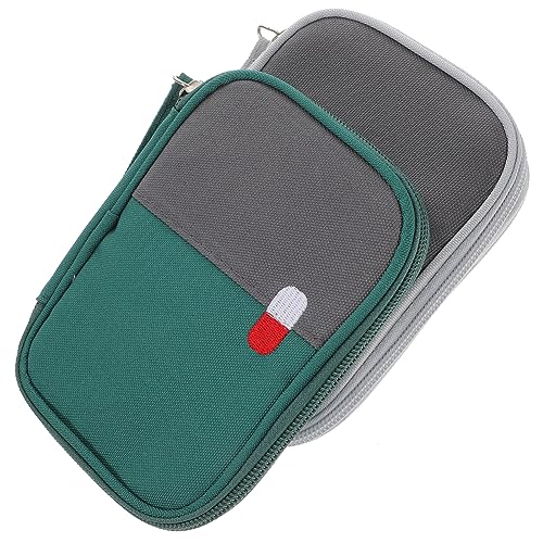 NAMOARLY Portable Medicine Bag Large Opening Household First Aid Pouch for Outdoor