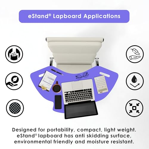 Image of Lap Board for Study | Home | Dining | Office | Laptop | Computer Desk | Reading & Writing | Multi-Purpose | Made in India | (Purple, SPIDER-LB-30X16-PURPLE)