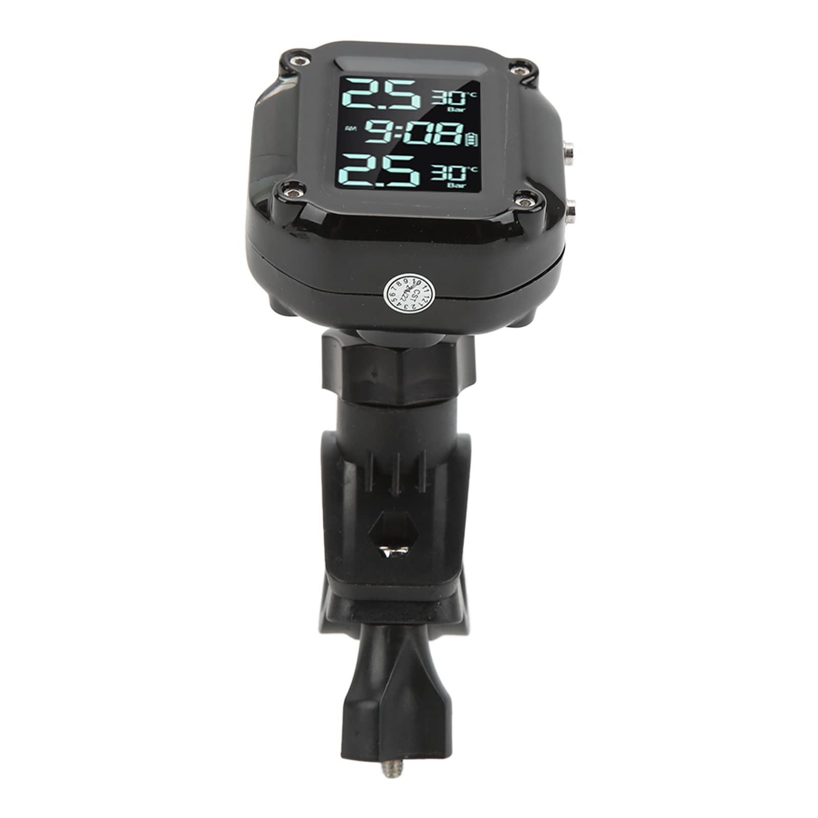 di controllo pressione pneumatici moto LCD IP67 impermeabile TPMS sicurezza guida 2 sensori ricarica USB