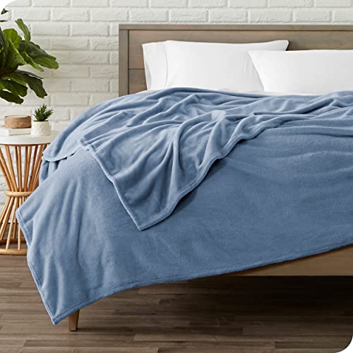 Bare Home Fleece Blanket - Full/Queen Blanket - Coronet Blue - Lightweight Blanket For Bed, Sofa, Couch, Camping, And Travel - Microplush - Ultra Soft Warm Blanket (Full/Queen, Coronet Blue) #TOP1