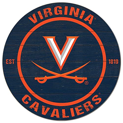 KH Sports Fan 20x20 Weathered Colored Circle - Classic Virginia Cavaliers