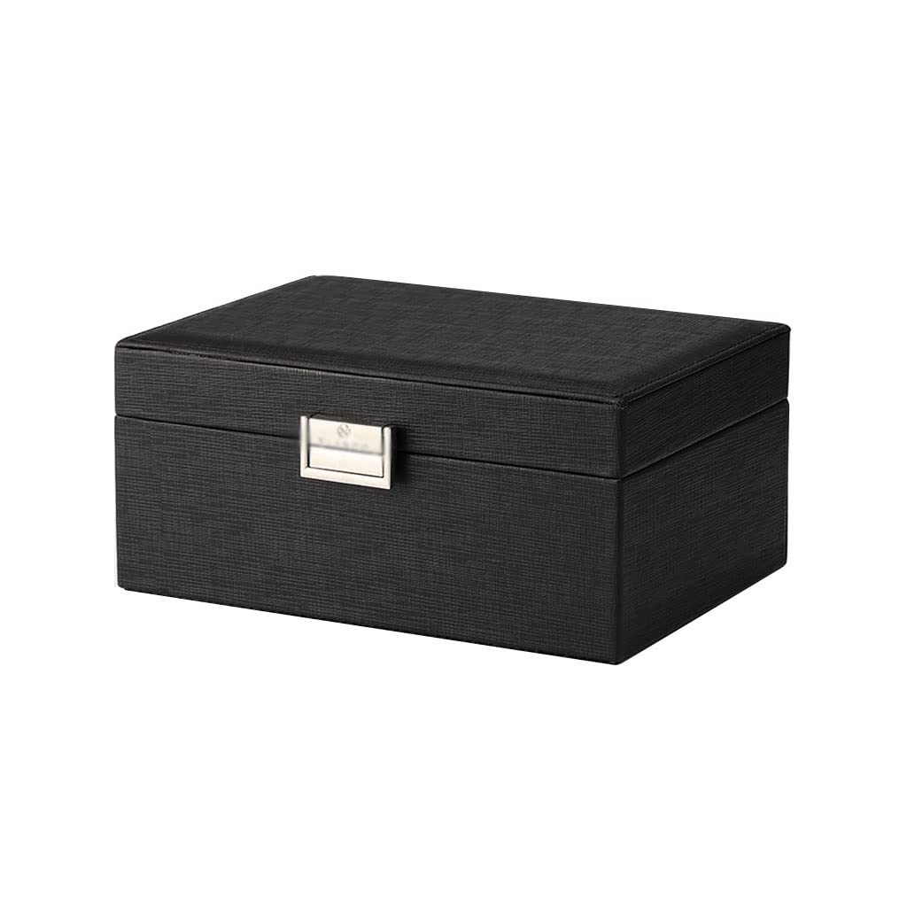 Organizador de joyas, caja de almacenamiento para joyas de 8,26 pulgadas, caja para cosméticos, anillos, pendientes, collares, pulseras, relojes, caja de almacenamiento de joyas pequeña, flocado