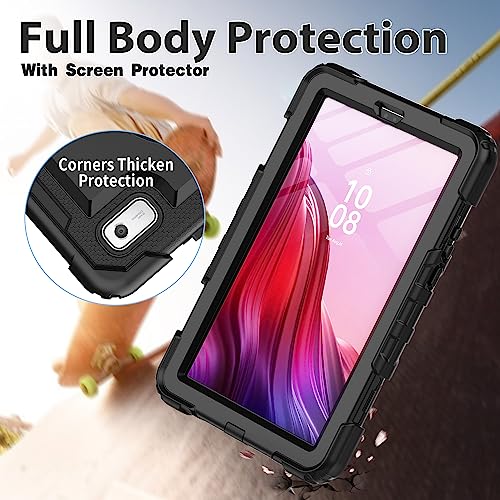 HXCASEAC Case for Lenovo Tab M9 2024/2023 (TB-310FU), with Screen Protector/Rotating Hand Strap/Sturdy Stand, Protective Cover for Lenovo M9 Tablet Case 9 inch, Black - Image 6