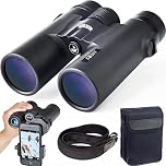 Gosky 10x42 Roof Prism Binoculars for Adults, HD Professional Binoculars for Bird Watching Travel Stargazing Hunting Concerts Sports-BAK4 Prism FMC Lens-with Phone Mount Strap Carrying Bag