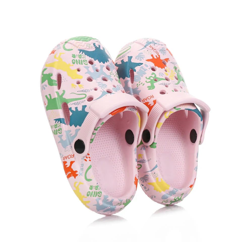 Boy Girls Sandals Cartoon Printed Shoe Toddler Shoes Soft Sole Slippers Kids Breathbale Summer Beach Shoe (Pink 28)