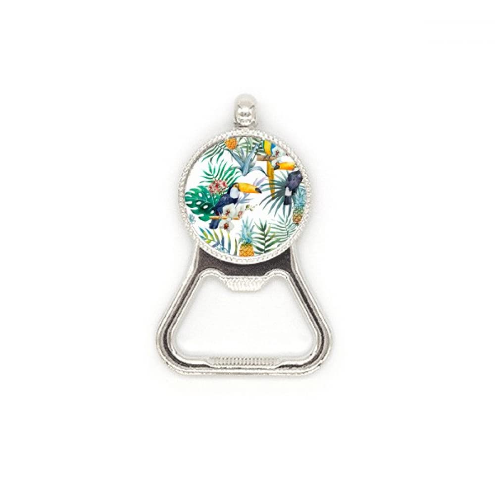 Ouvre-bouteille en acier inoxydable résistant motif toucan aquarelle