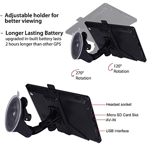NETVIP GPS Navigation for Car 7 Inch, 2020 Vehicle GPS Navigation with Bluetooth, Car GPS Navigation System Lifetime Free Map Upgraded for Car/Pedestrian/Bicycle/Emergency/Bus/Taxi/Truck