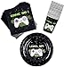 BleuZoo Video Game Party Supplies - Gamer Birthday Set Decorations Decor Gaming Theme Pack - Includes: Big and Small Plates, Tablecloth, Banner, Napkins, Cups, Forks, Knives, Spoons (Serves 16)