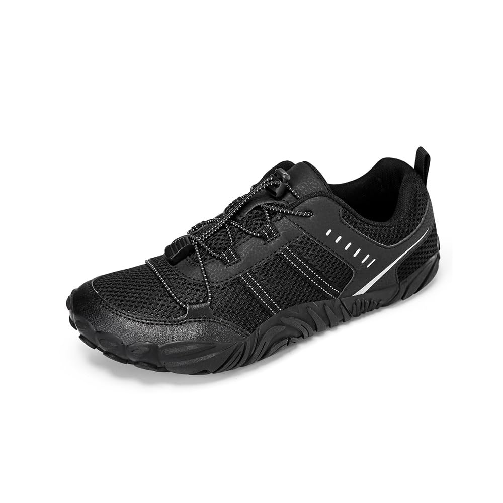 Asifn Mens Quick Dry Water Shoes Hiking Barefoot Lightweight Zero Drop Breathable Shoes Outdoor Sports Black 8.5 US