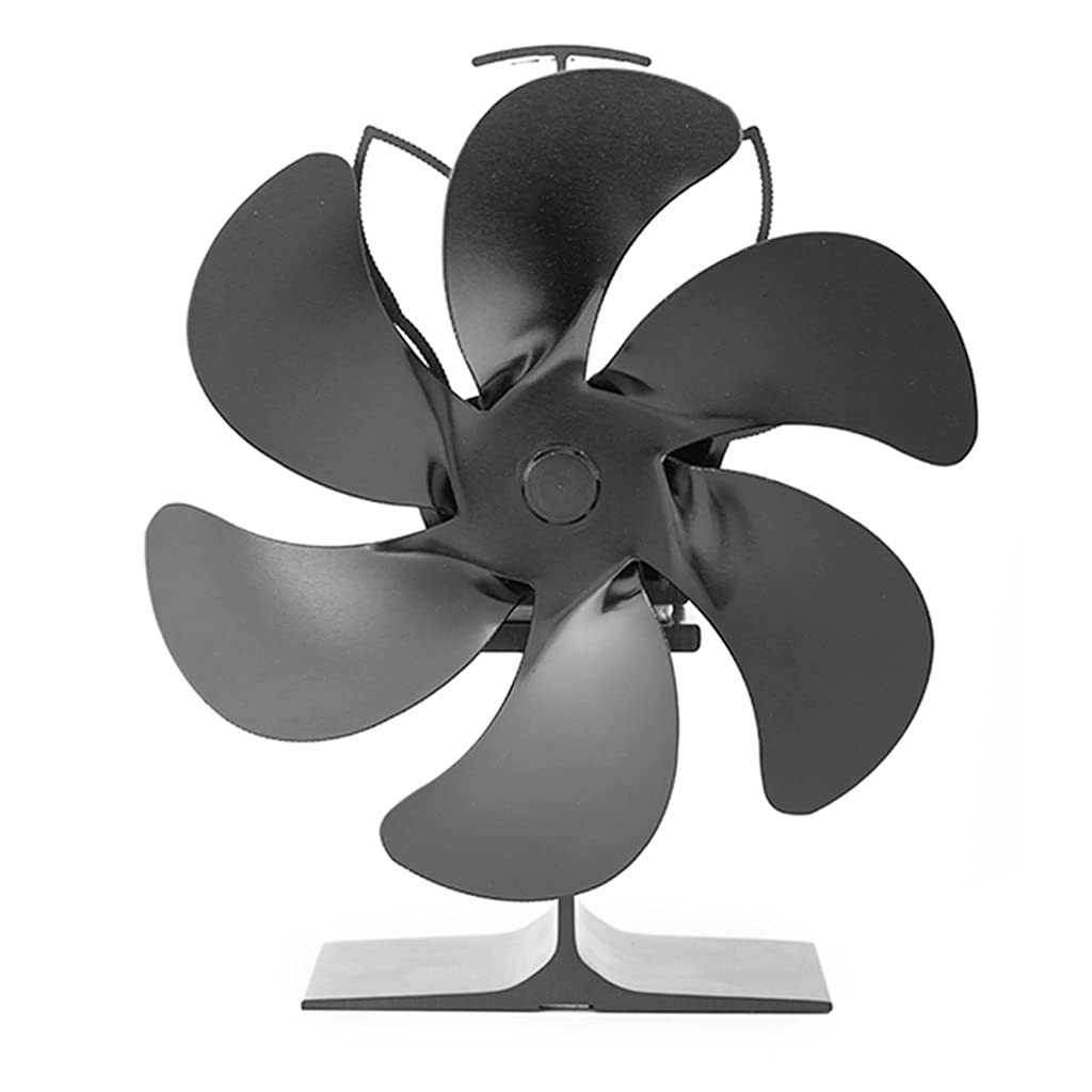 Calentador Estufa con ventilador, chimenea, leña, circulación de aire caliente, 6 aspas, ideal regalo para hogar, familia, estufa, ventilador, funciona con calor, sin necesidad de batería ni