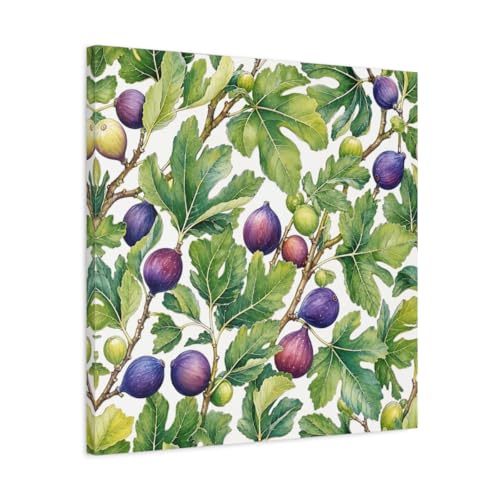 Tableau toile figue délicate art mural de style galerie d'art carré 60x60 cm