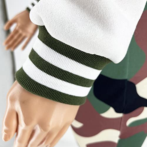 Anicecut Camo Print Sweatsuits For Women Set 2 Piece Long Sleeve Patchwork Button Down Varsity Jacket Sweatpant Workout Tracksuit Light Camo M #TOP5