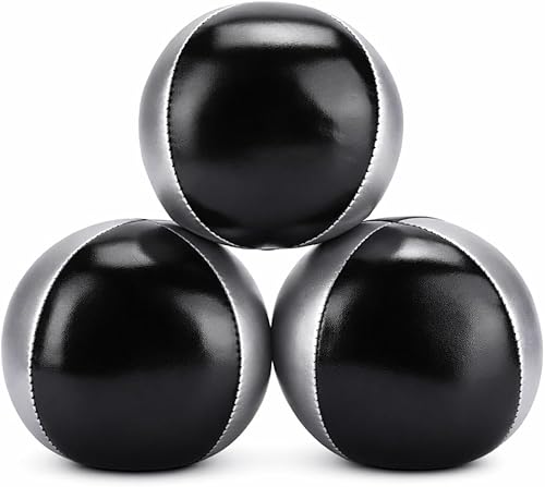 Alomejor Pelotas de malabarismo, accesorios de piel sintética, juego de 3 bolsas de frijoles para escenario, mágico, familiar, entretenimiento,