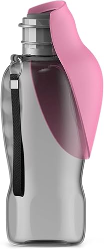 Vista 8 de Kalimdor Botella de agua para perros, dispensador de agua portátil a prueba de fugas para cachorros con alimentador para mascotas, caminar al aire