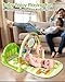 dearlomum Baby Play Mat Gym, Funny Play Piano Tummy Time Activity Mat with 5 Infant Sensory Toys, Music and Lights, Boy & Girl Gifts for Newborns 0 to 3 6 9 12 Months (Green)
