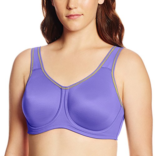 Wacoal womens Full Figure Underwire Sports Bra, Purple Opulence/Yellow, 40DDD US