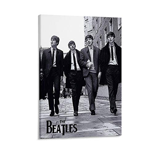 LIANGBO Beatles Poster sur toile pour chambre familiale moderne 60 x 90 cm - Les Beatles, Paul McCartney, John Lennon, RIngo Starr, George Harrison LIANGBO Beatles Poster sur toile pour chambre familiale moderne 60 x 90 cm