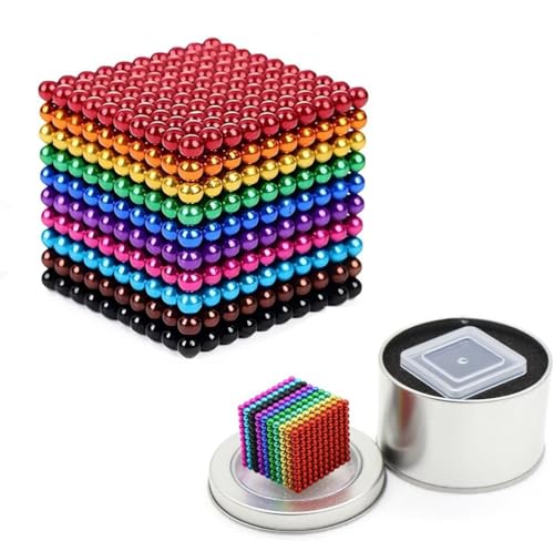Upgraded Magnetic-Balls,Magnets Building Desk Toys for Stress Relief,Fidget Toys Stress Reliever Magnet-Beads Office Putty Toys Slime for 18+ Only. (1000PCS-3MM)