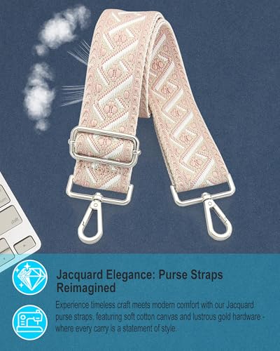 Image of Silvery Purse Straps Replacement Crossbody - Guitar Strap for Purse Crossbody