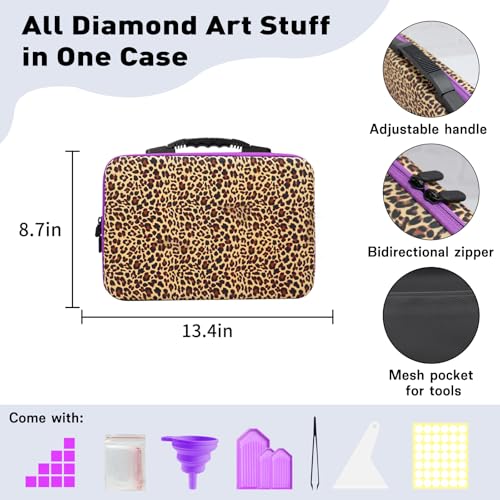 Image of ZORETCO Diamond Painting Storage, 60 Containers Diamond Art Kits for Adults | Diamond Art Storage Case with Tools, Portable Bead Organizer Box for Diamond Painting Accessories, Art Supplies